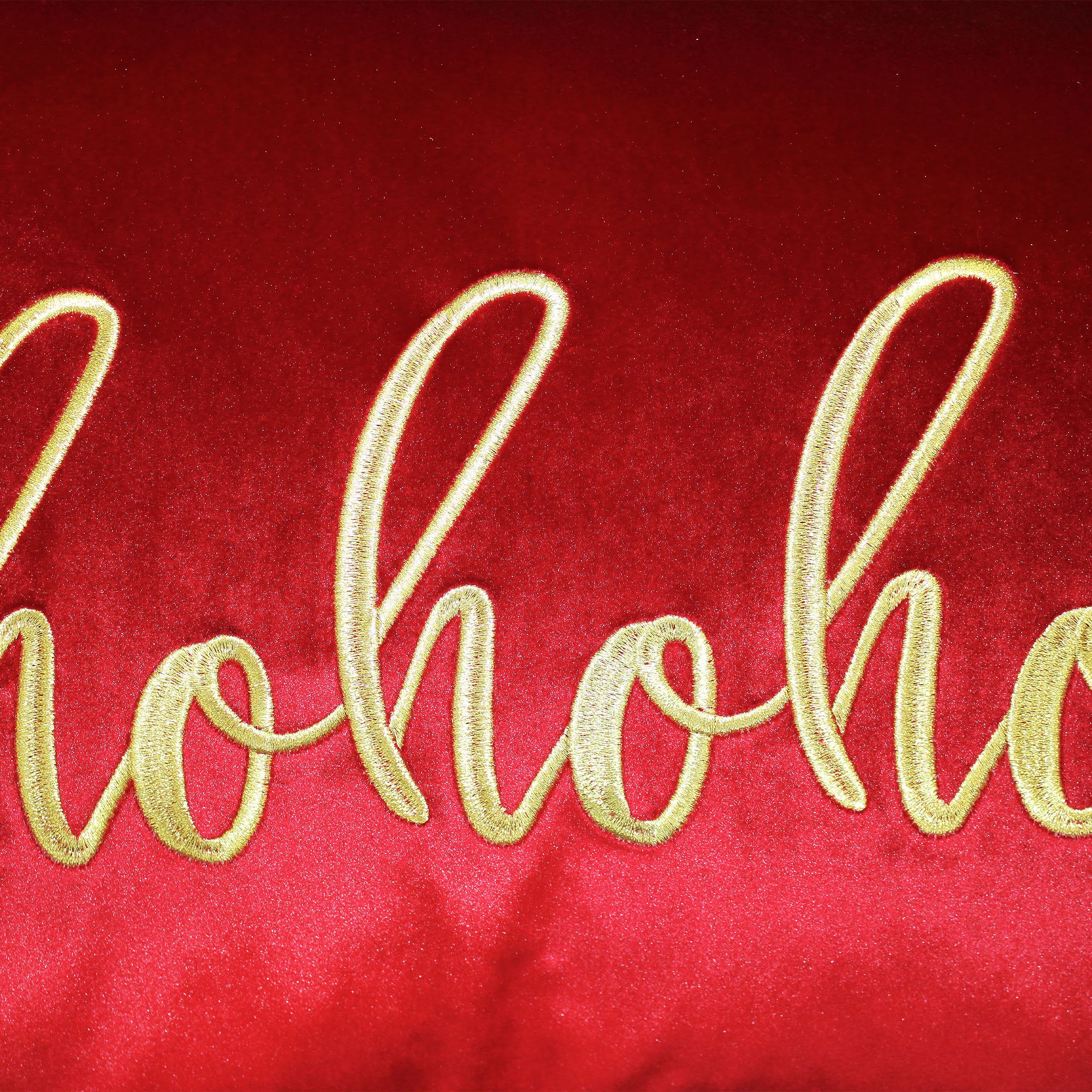 "Hohoho" Embroidery Decorative Throw Pillows | Size 14X20 | LIMITED QUANTITY LEFT