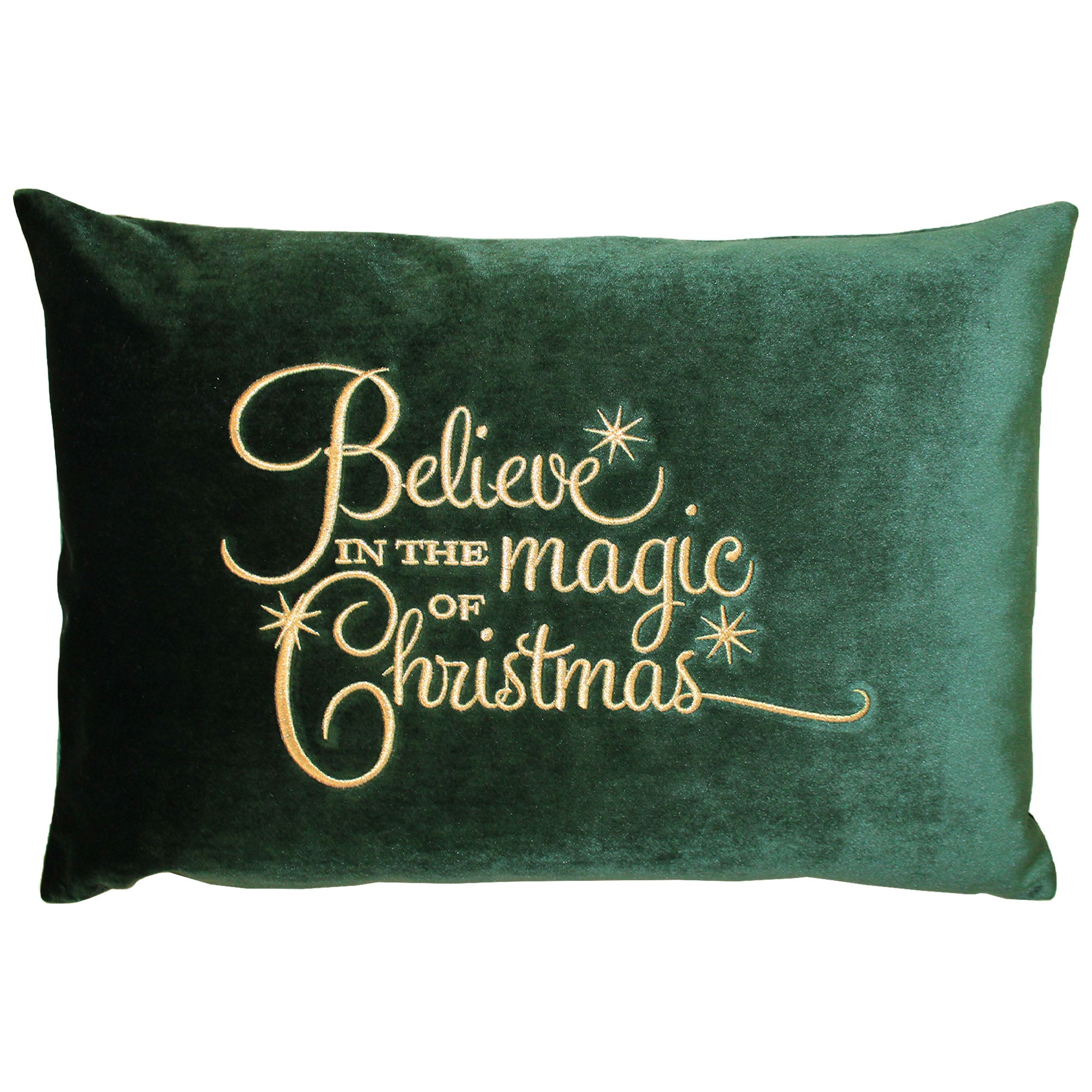 "Believe in the Magic of Christmas" Ice Embroidery Pillows | Size 14X20