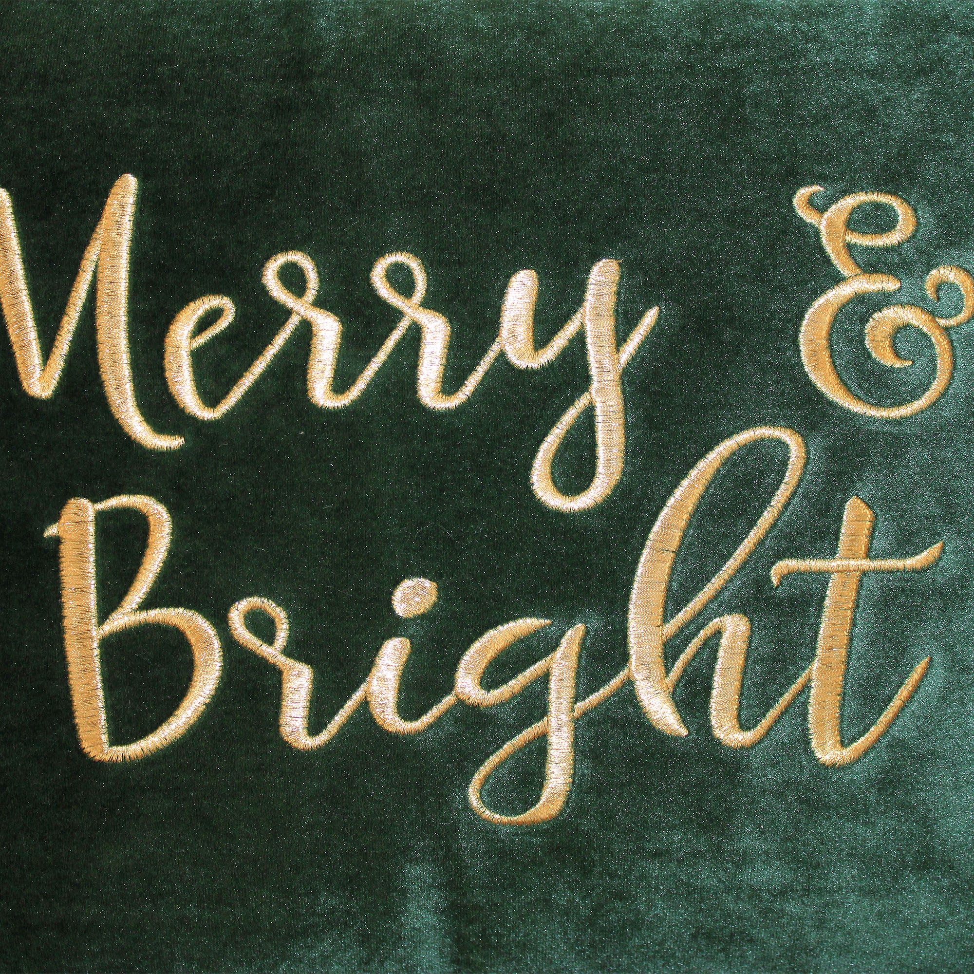 "Merry & Bright" Embroidery Decorative Throw Pillows | Size 14X20 | LIMITED QUANTITY LEFT