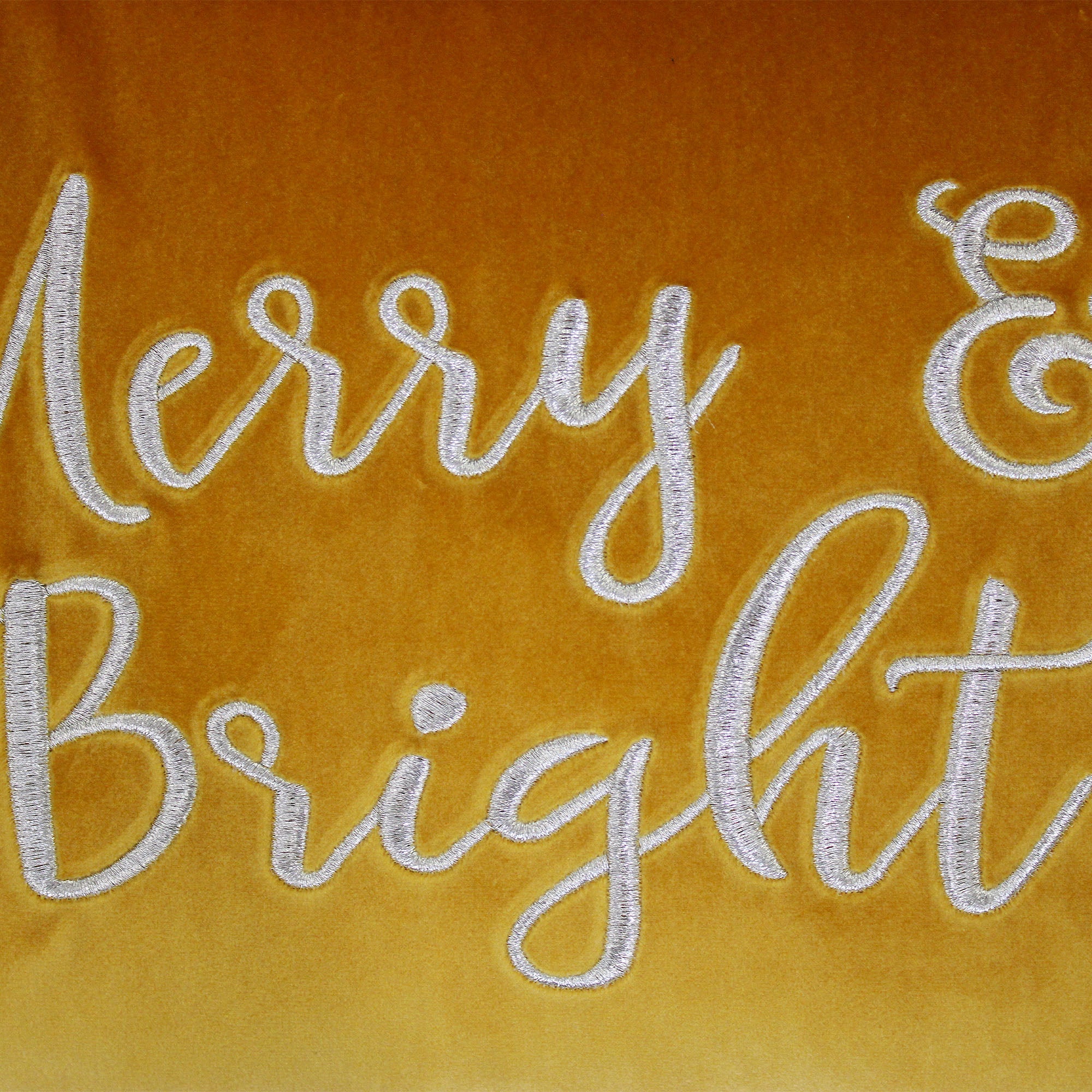 "Merry & Bright" Embroidery Decorative Throw Pillows | Size 14X20 | LIMITED QUANTITY LEFT