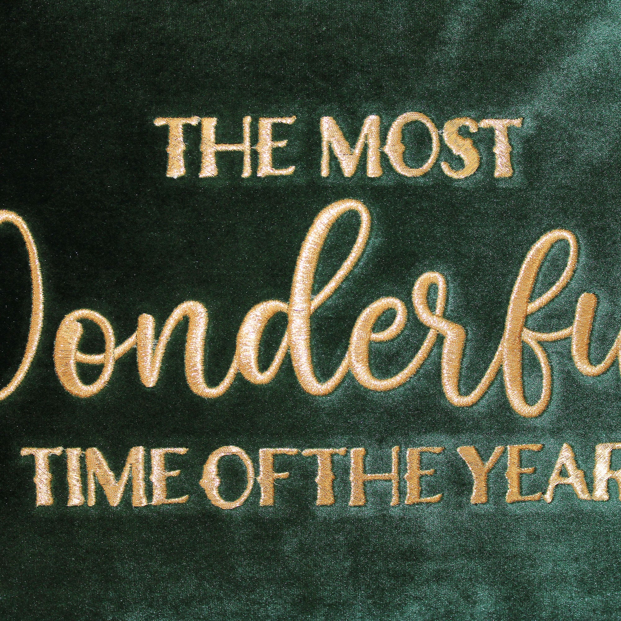 "The Most Wonderful Time of the Year" Embroidery Decorative Throw Pillows | Size 14X20 | LIMITED QUANTITY LEFT