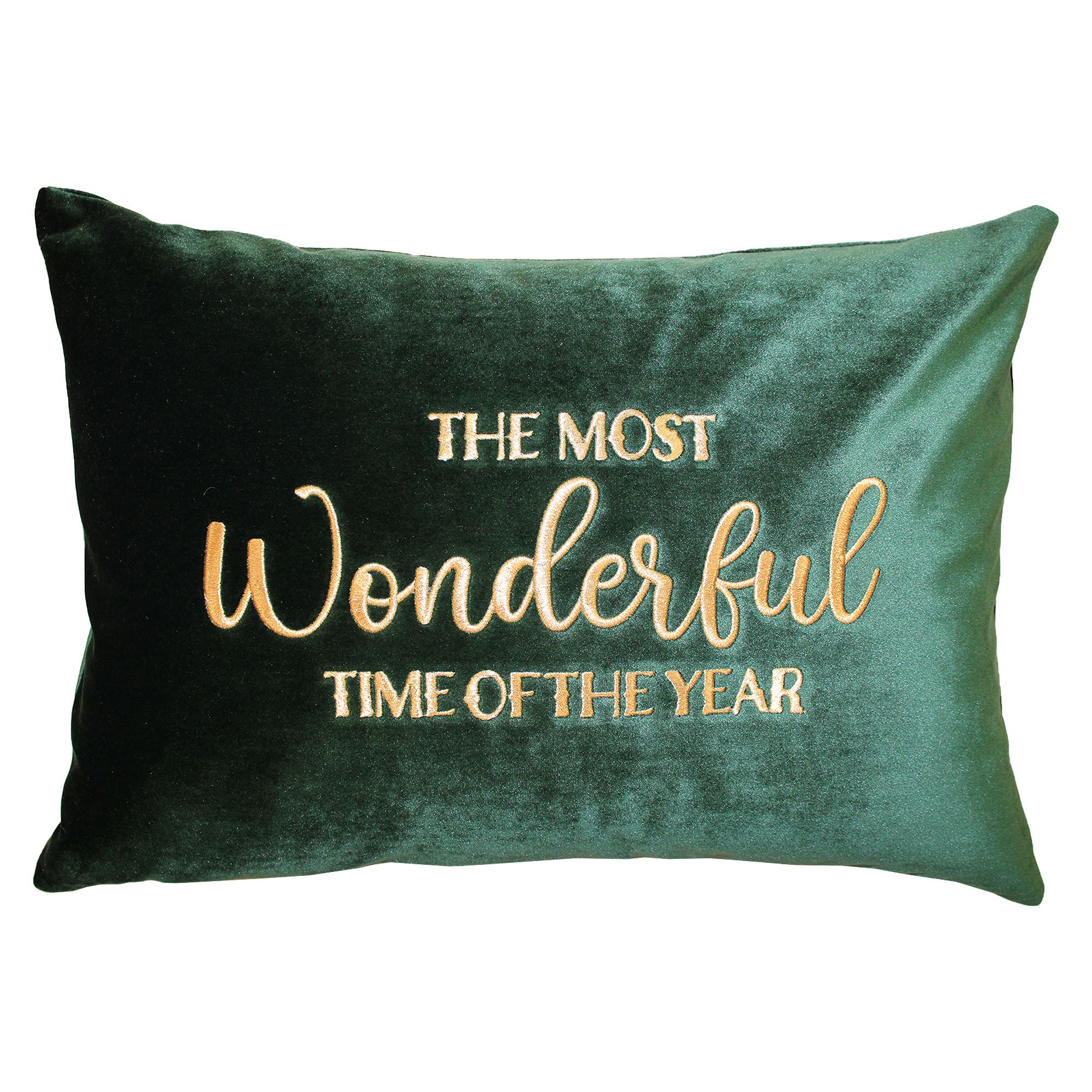 "The Most Wonderful Time of the Year" Embroidery Decorative Throw Pillows | Size 14X20 | LIMITED QUANTITY LEFT