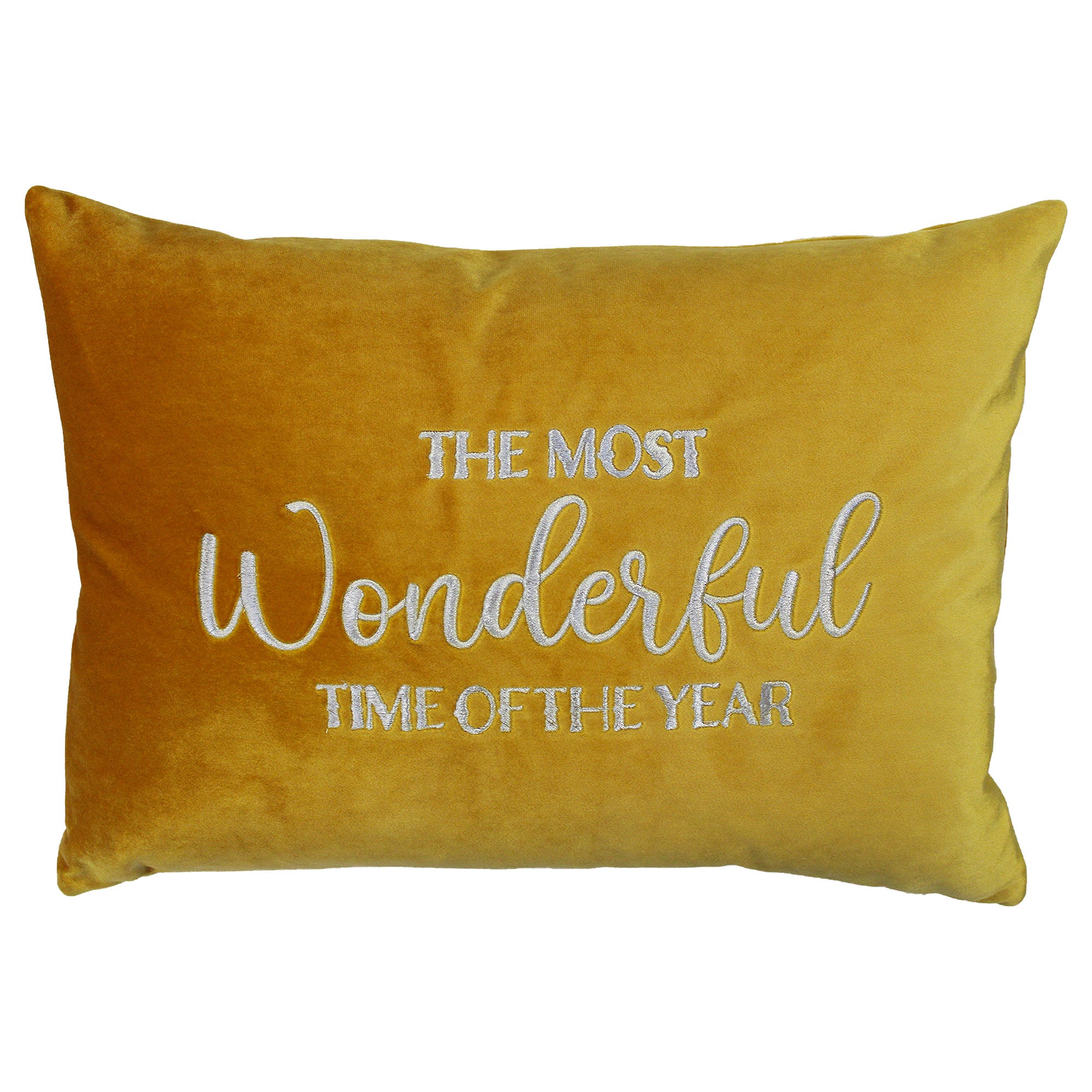 "The Most Wonderful Time of the Year" Embroidery Decorative Throw Pillows | Size 14X20 | LIMITED QUANTITY LEFT