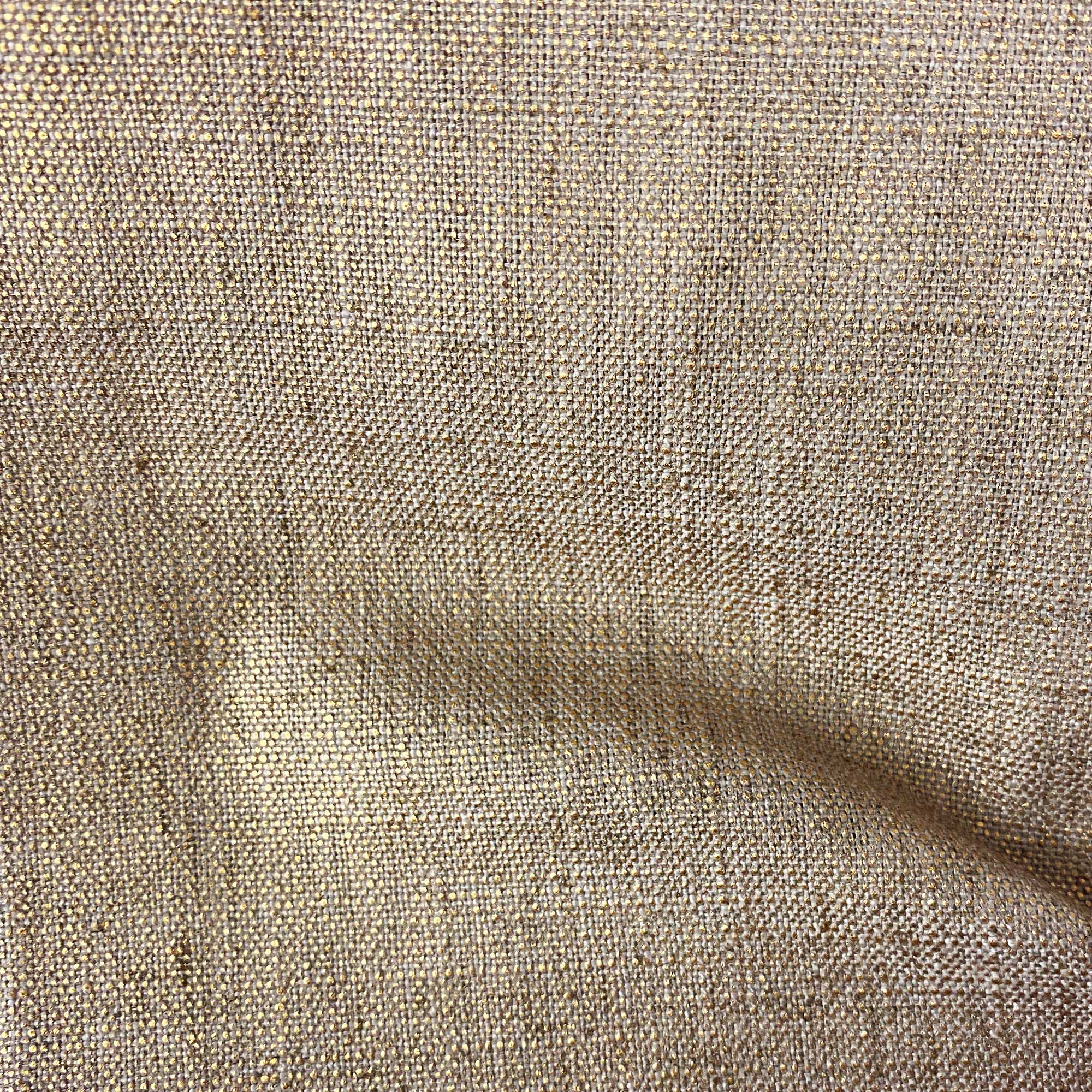 Pixie fabric in color Bronze showcasing fabric solid metallic linen blend upholstery fabric & drapery & curtain fabric.