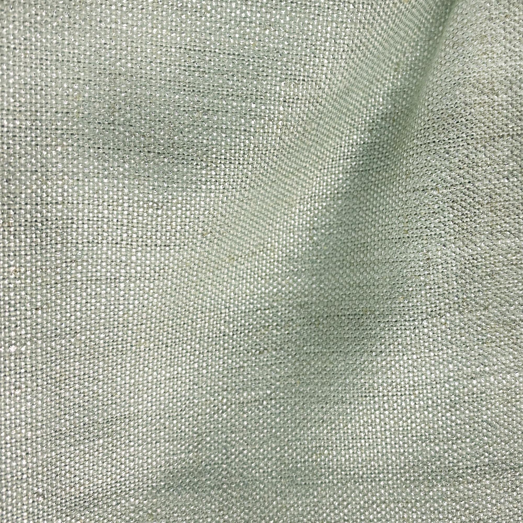 Pixie fabric in color Spa showcasing fabric solid metallic linen blend upholstery fabric & drapery & curtain fabric.