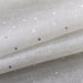 Polak fabric in color Ivory showcasing fabric sheer sequins w/ dots drapery & curtain fabric.
