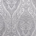 Polina fabric in color Gray showcasing fabric two tone paisley damask jacquard drapery & curtain fabric.