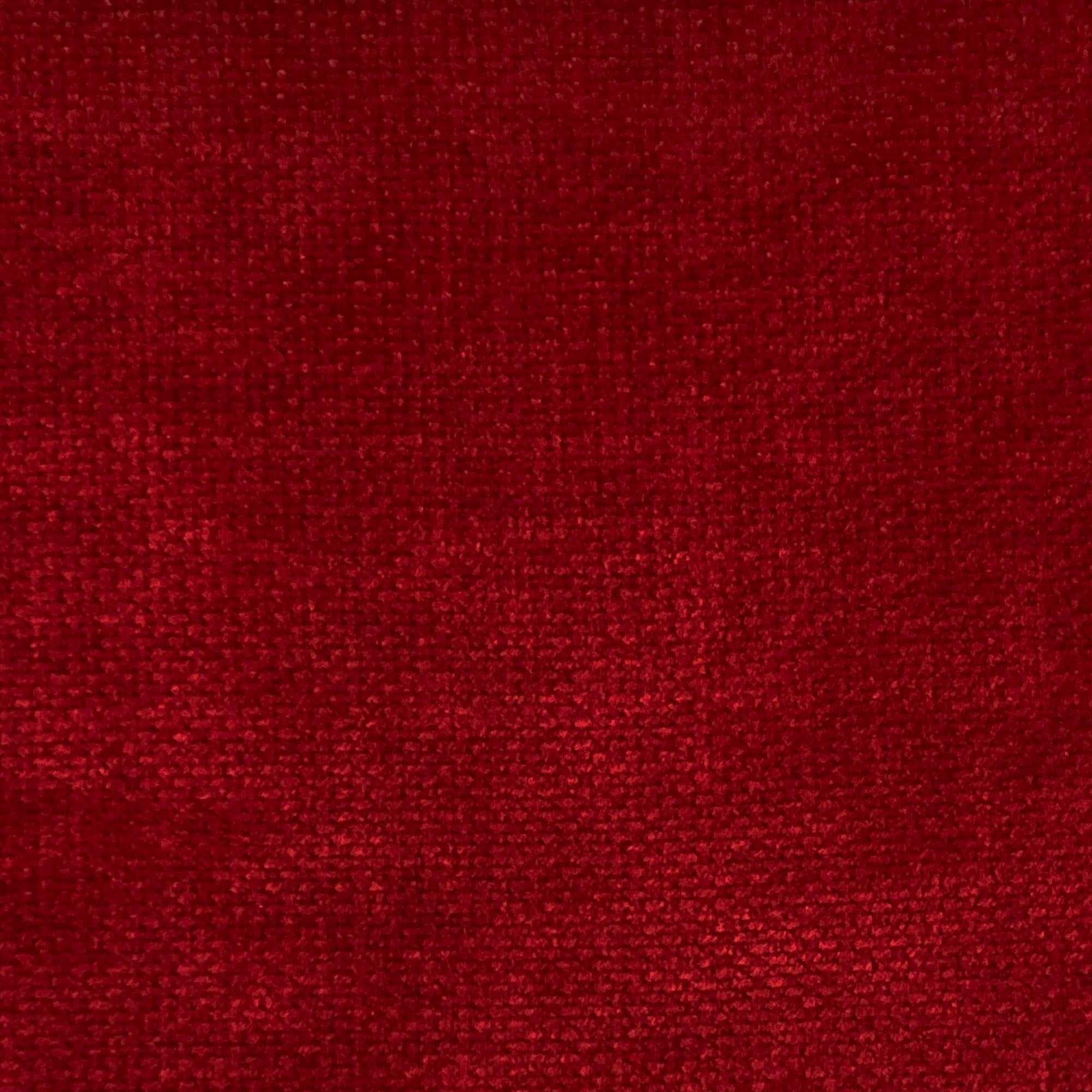 Presley fabric in color Red showcasing fabric solid chenille upholstery fabric & drapery & curtain fabric.