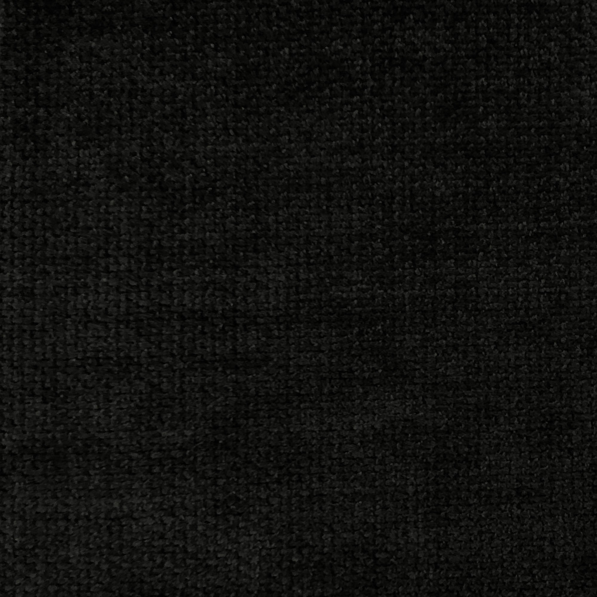 Presley fabric in color Black showcasing fabric solid chenille upholstery fabric & drapery & curtain fabric.
