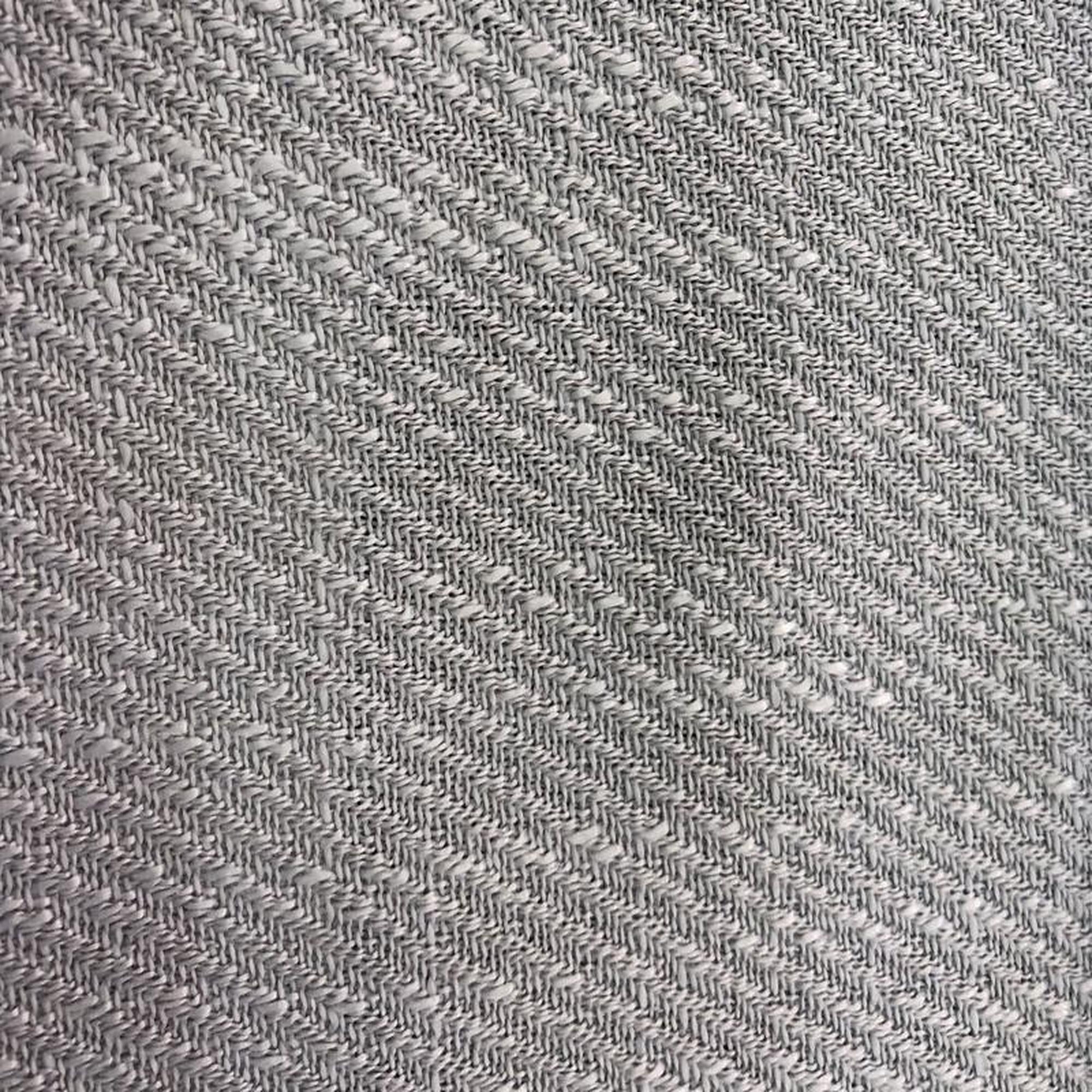 Raider fabric in color Silver showcasing fabric solid textured linen look drapery & curtain fabric.