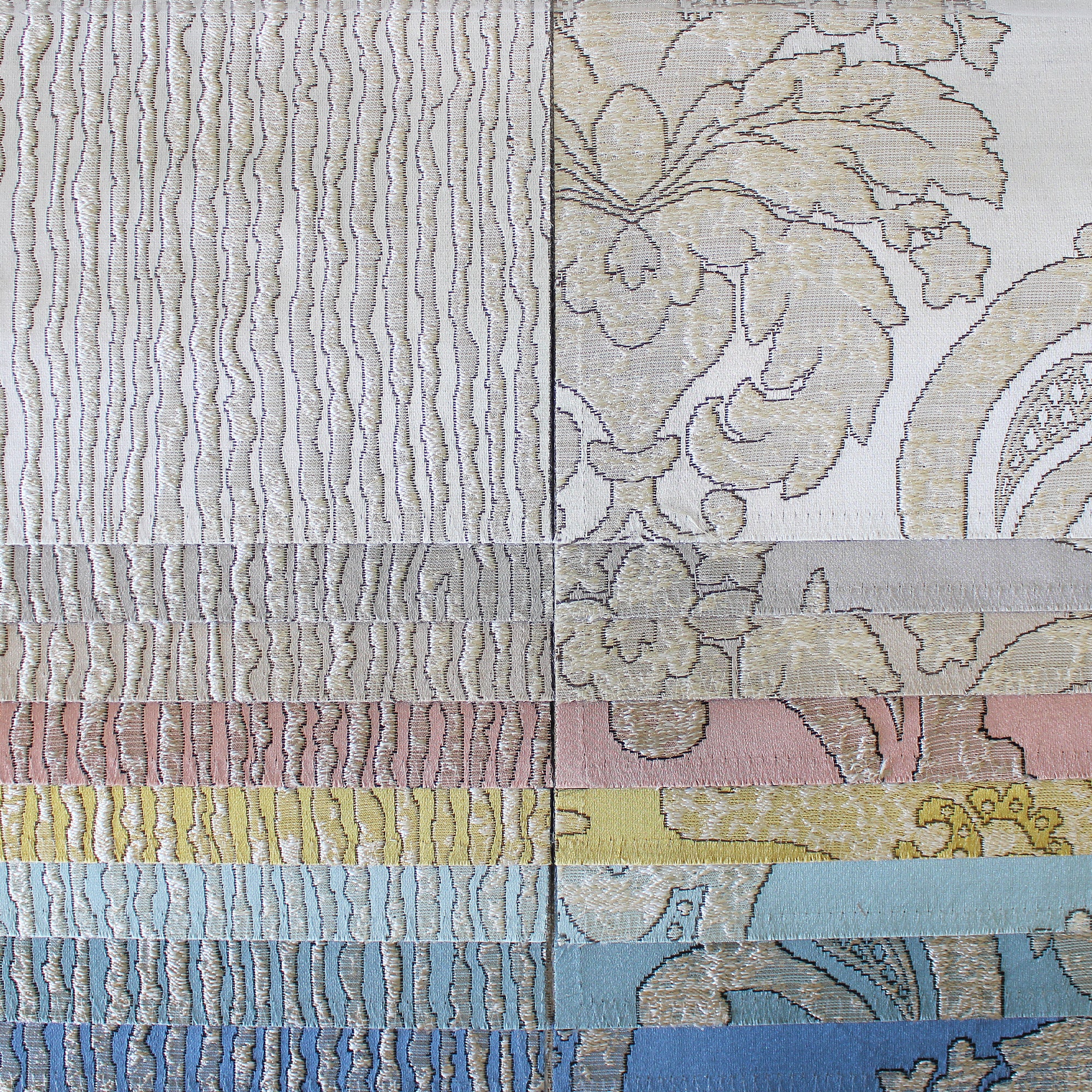 Elizabeth Fabric | Textured Striped Faux Silk Fabric | Drapery & Curtain Fabric