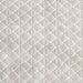 Sanders fabric in color White showcasing fabric net like diamond shaped sheer drapery & curtain fabric.