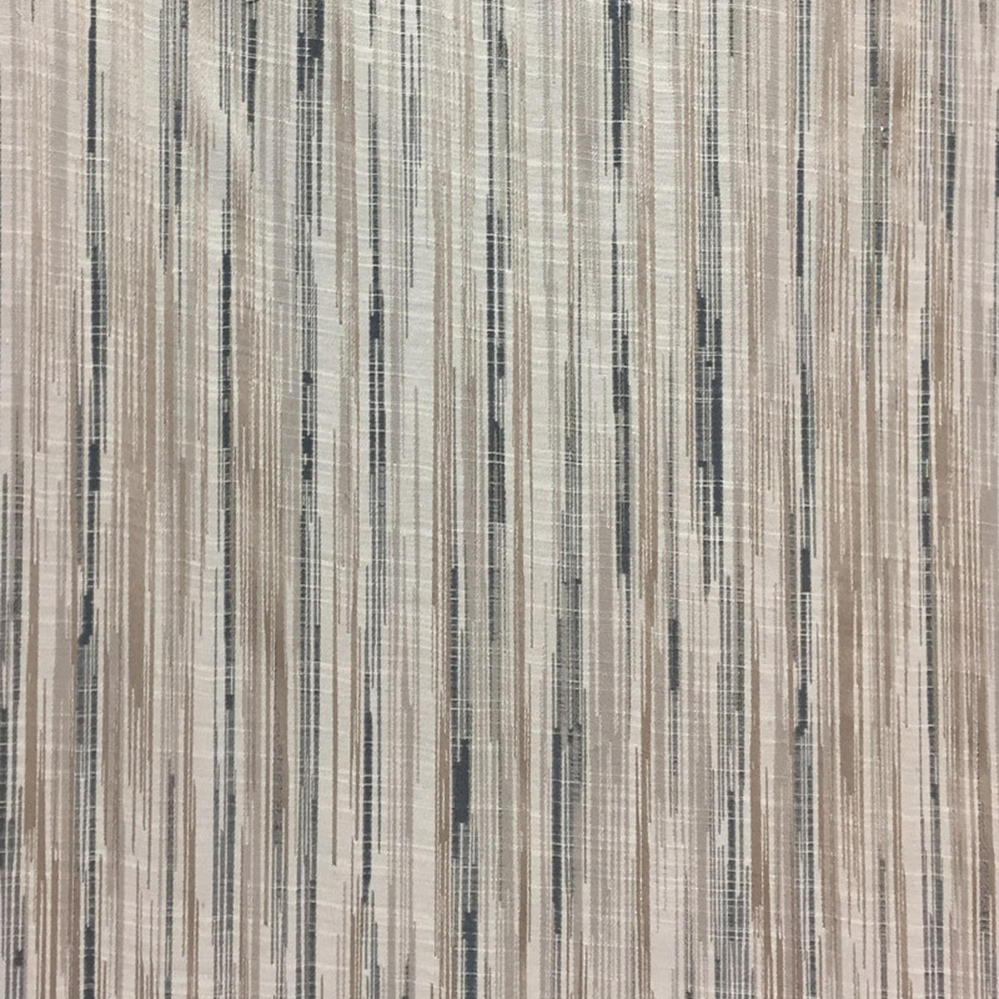 Sloane fabric in color Champagne showcasing fabric striped jacquard drapery & curtain fabric.