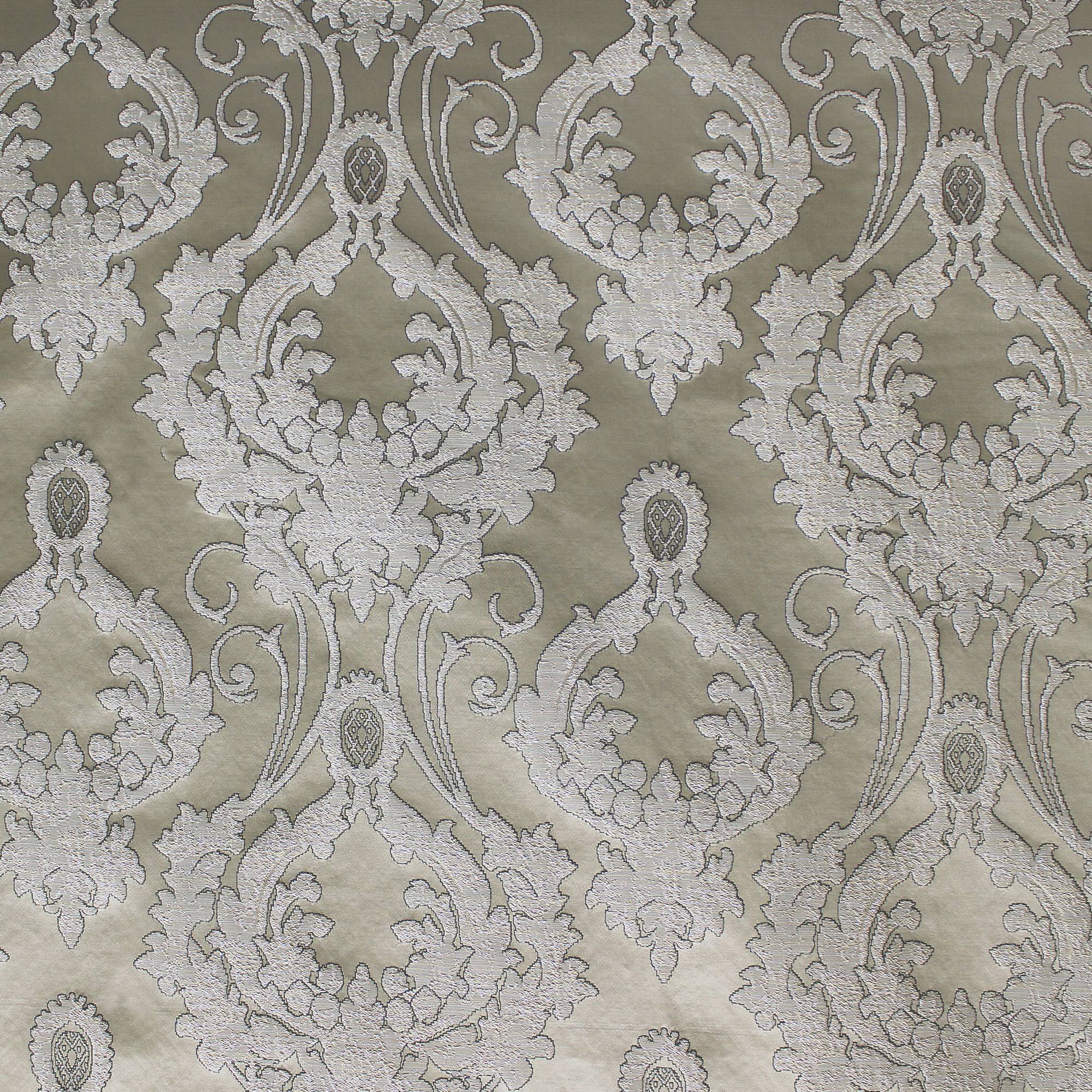 Stasia fabric in color Antique showcasing fabric traditional two-toned damask drapery & curtain fabric.