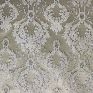 Stasia fabric in color Antique showcasing fabric traditional two-toned damask drapery & curtain fabric.