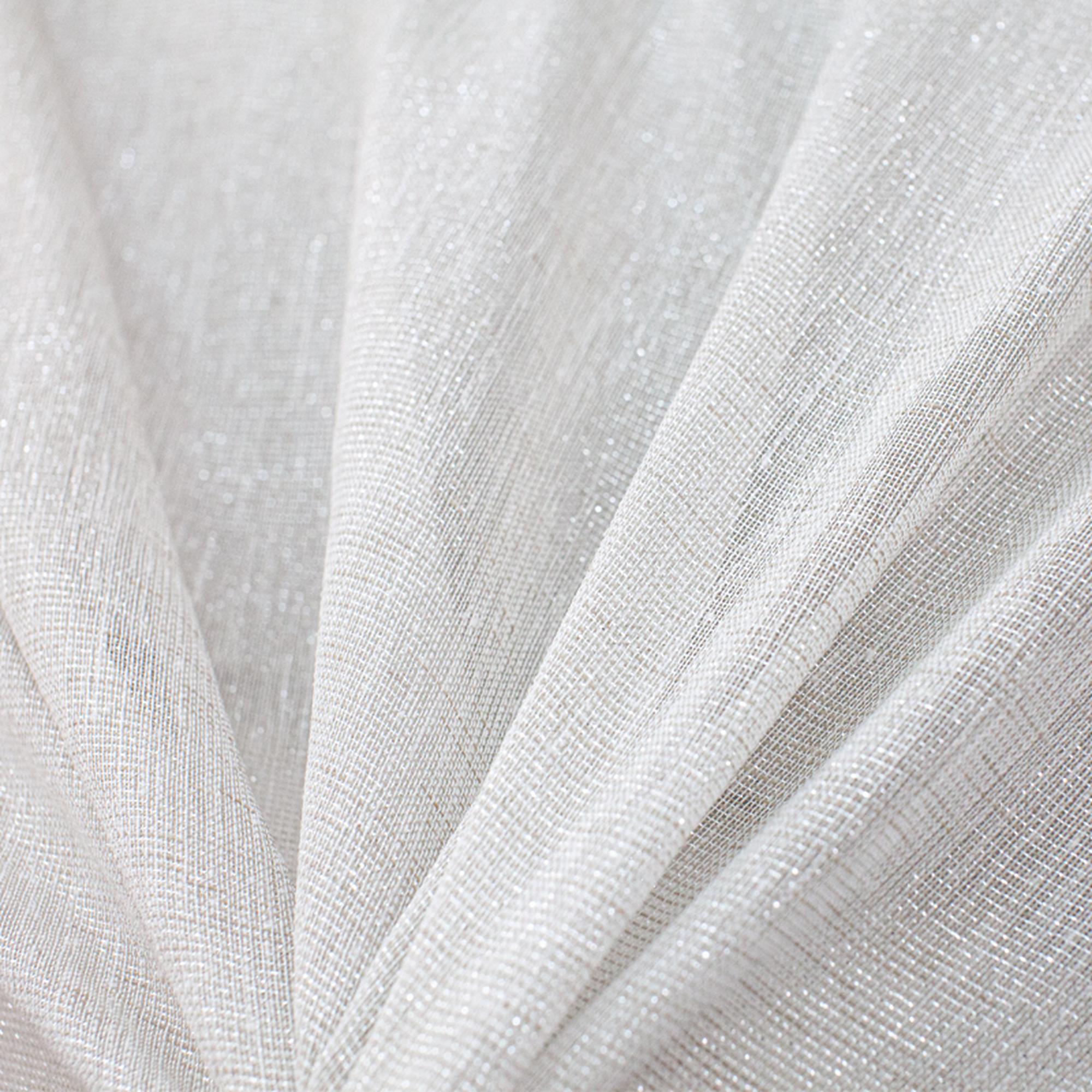 Tavern fabric in color Flax showcasing fabric solid metallic sheer drapery & curtain fabric.