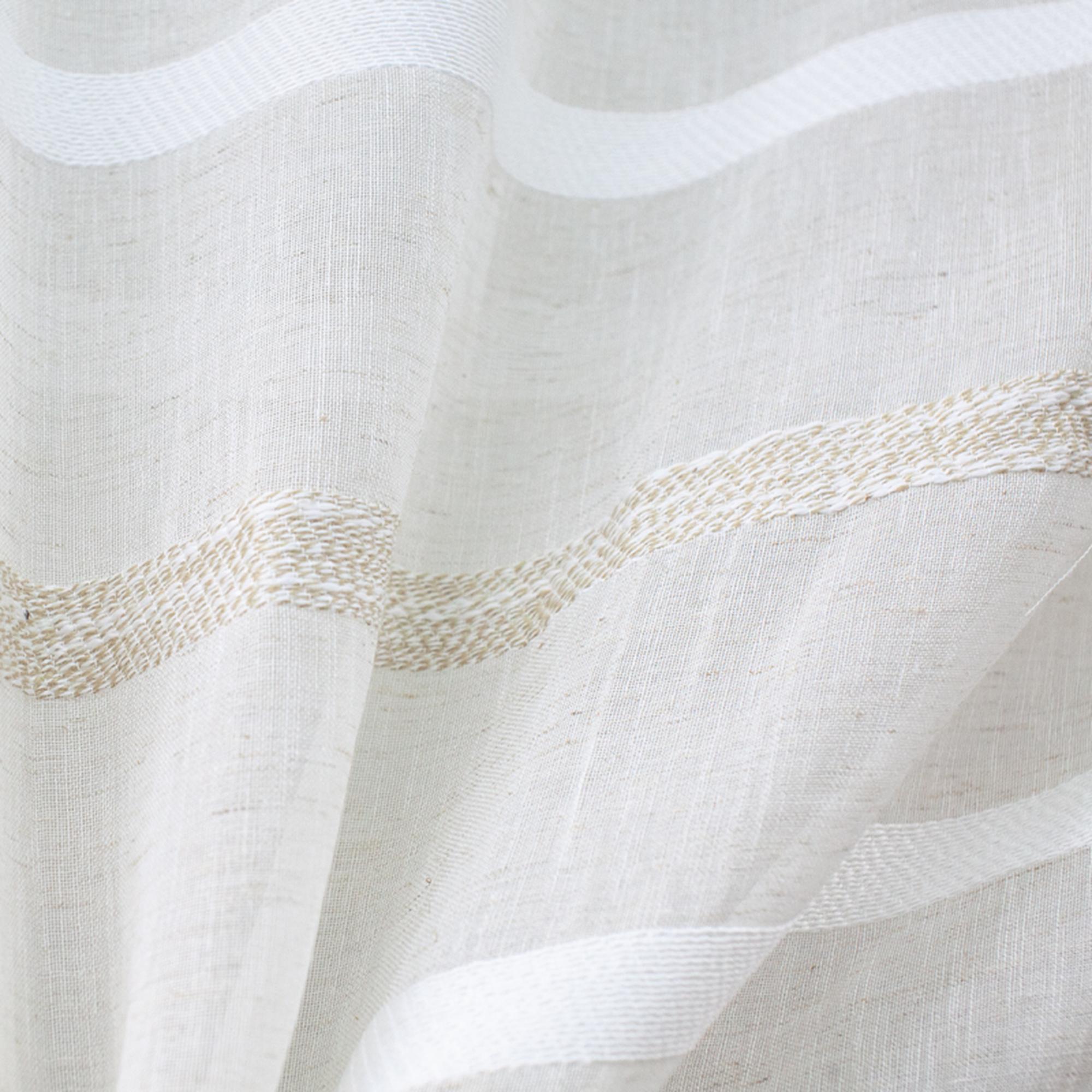 Tess Fabric | Embroidered Stripe Sheer Fabric | Drapery & Curtain Fabric