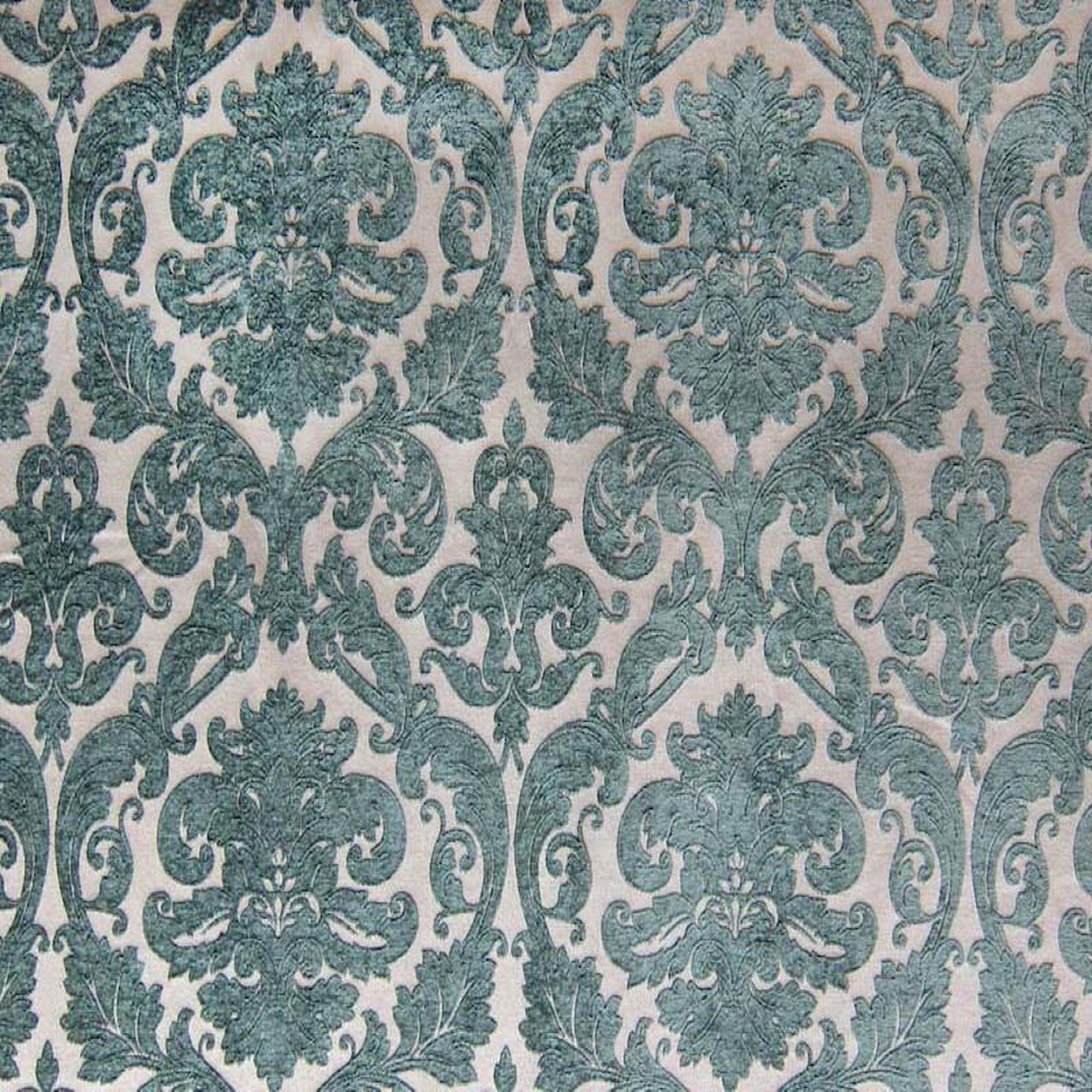 Tilda fabric in color Spa showcasing fabric two tone damask chenille upholstery fabric & drapery & curtain fabric.