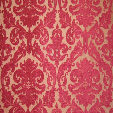 Tilda fabric in color Red showcasing fabric two tone damask chenille upholstery fabric & drapery & curtain fabric.