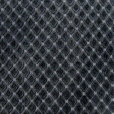 Tiles fabric in color Black showcasing fabric diamond shaped chenille upholstery fabric & drapery & curtain fabric.