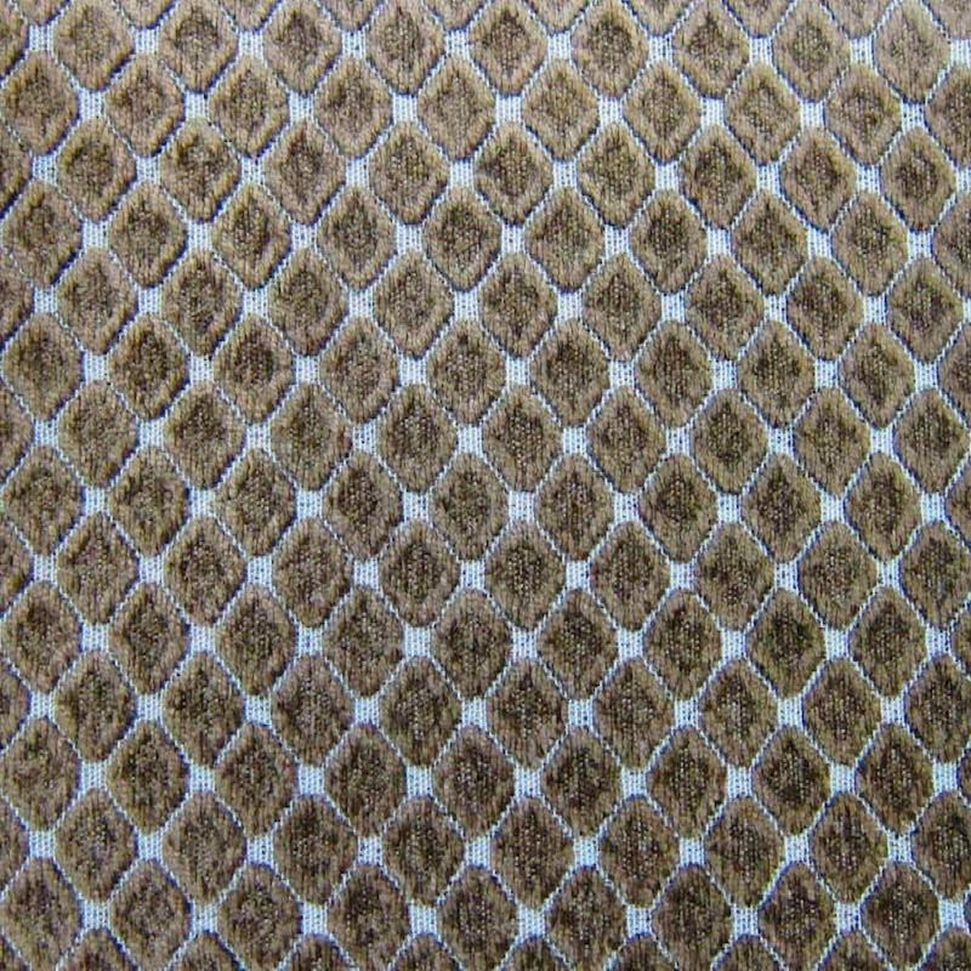 Tiles fabric in color Chocolate showcasing fabric diamond shaped chenille upholstery fabric & drapery & curtain fabric.