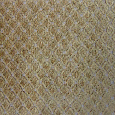 Tiles fabric in color Gold showcasing fabric diamond shaped chenille upholstery fabric & drapery & curtain fabric.