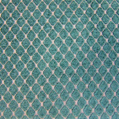 Tiles fabric in color Spa showcasing fabric diamond shaped chenille upholstery fabric & drapery & curtain fabric.