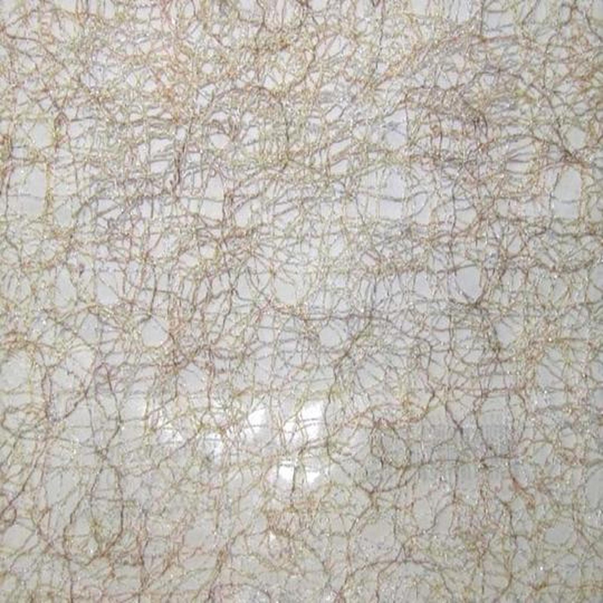 Twilight fabric in color Seashell showcasing fabric swirl like metallic sheer drapery & curtain fabric.