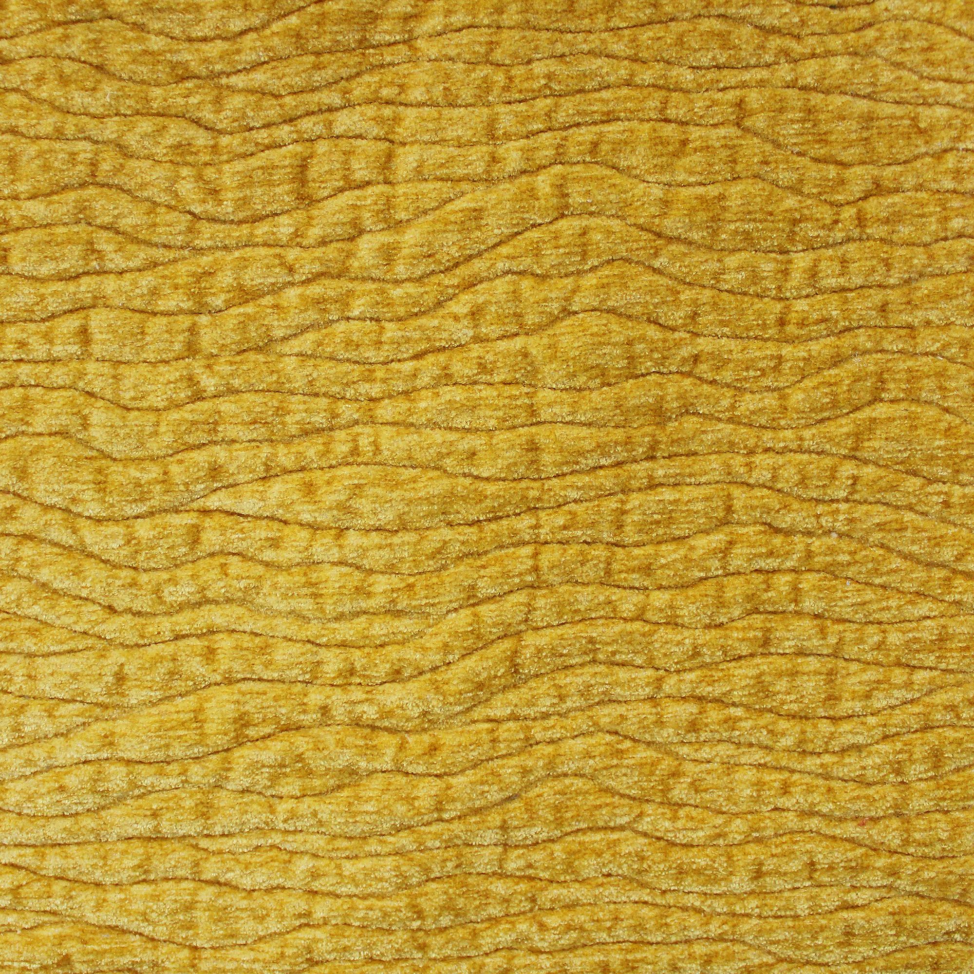 Tyson fabric in color Canary showcasing fabric embossed animal skin chenille upholstery fabric.