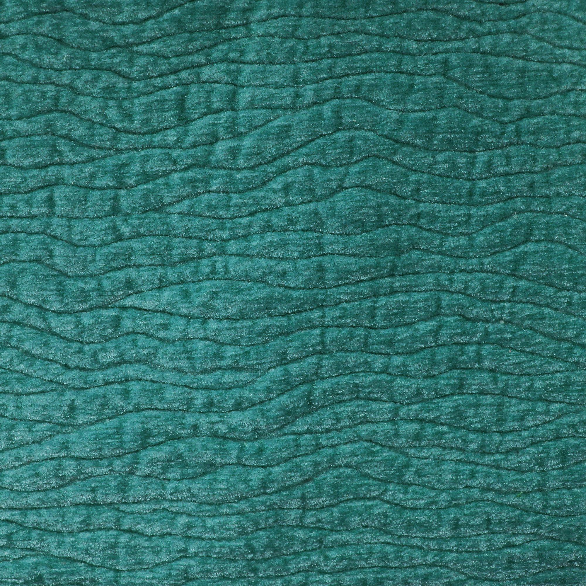 Tyson fabric in color Turquoise showcasing fabric embossed animal skin chenille upholstery fabric.