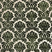 Valentino fabric in color Olive showcasing fabric traditional damask cut velvet upholstery fabric & drapery & curtain fabric.