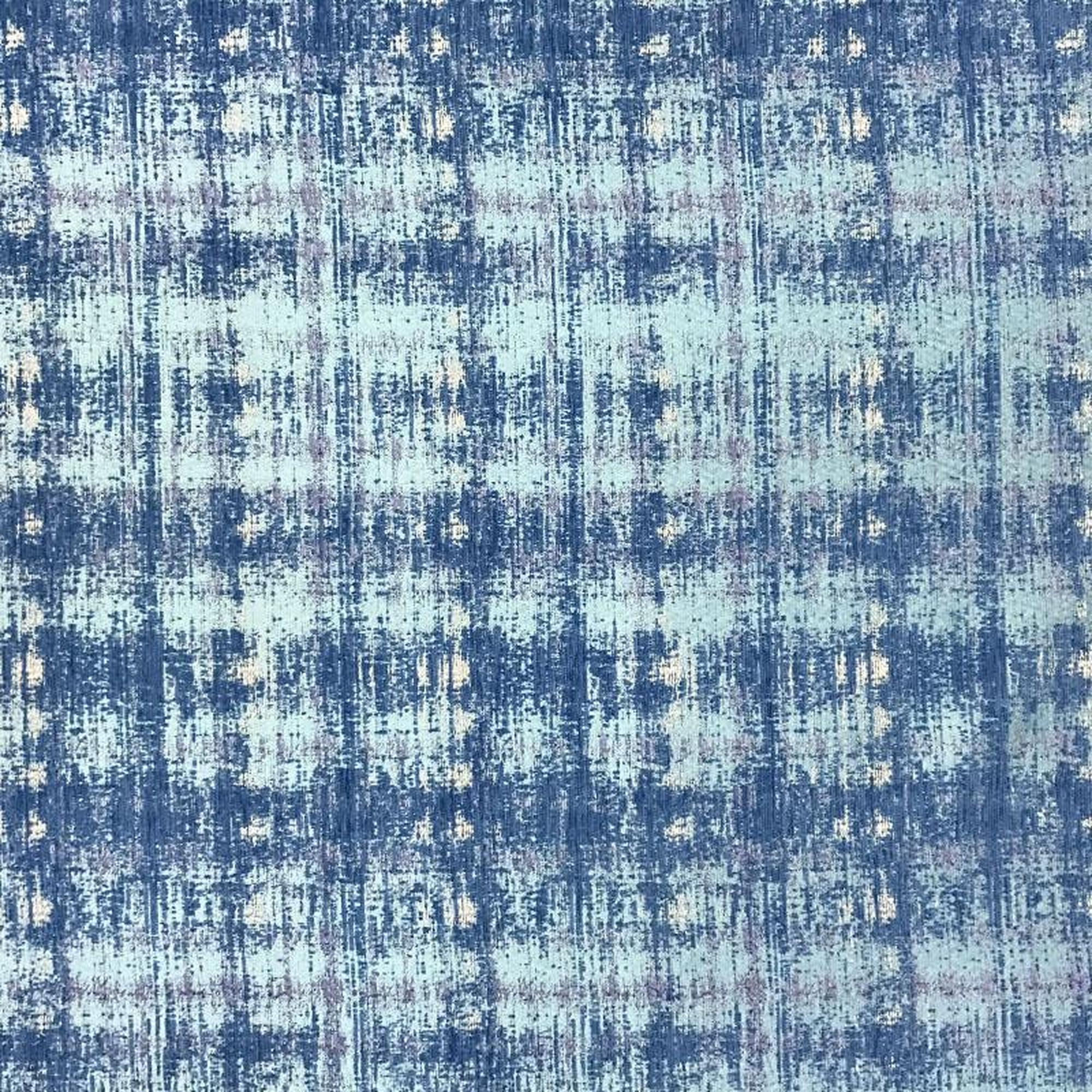 Vera fabric in color Sky showcasing fabric multicolor chenille upholstery fabric & drapery & curtain fabric.