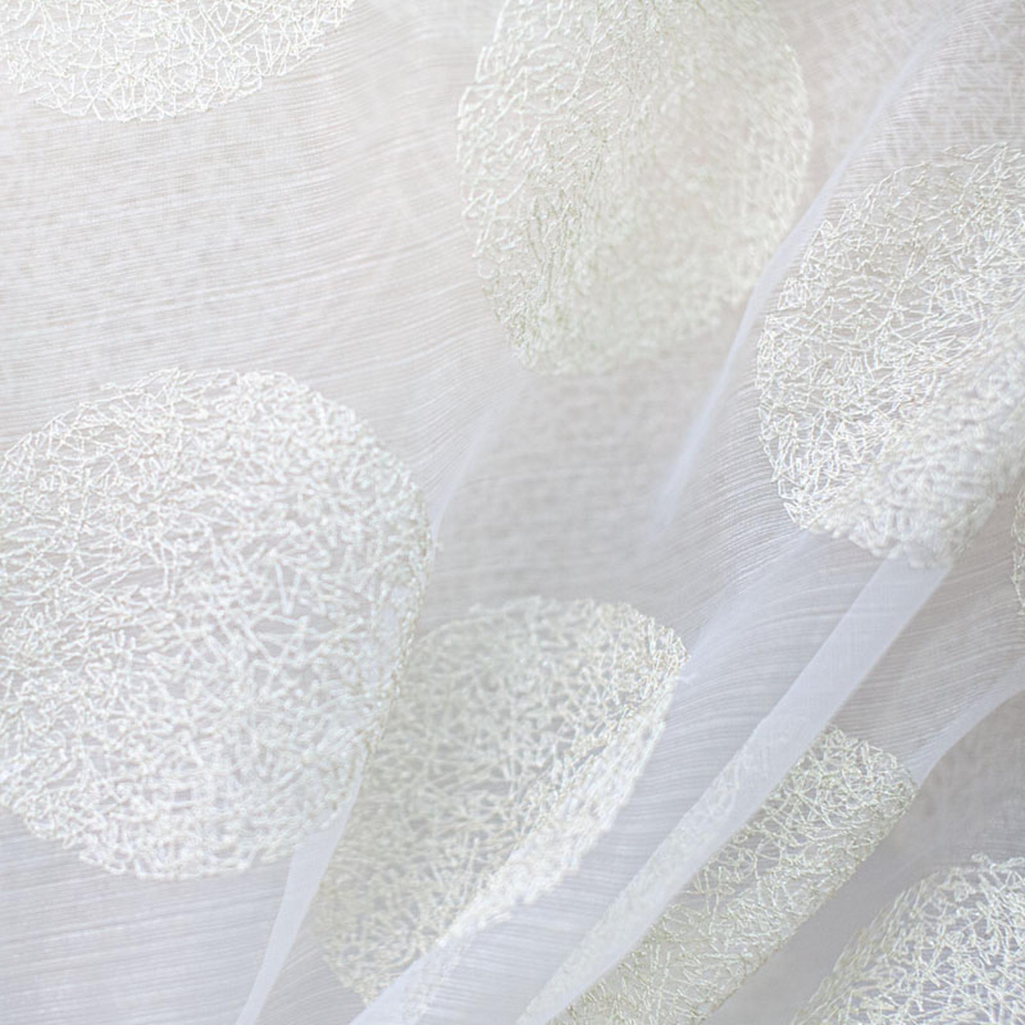 Vivenne Fabric | Circular Metallic Sheer Fabric | Drapery & Curtain Fabric