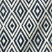 Waverly fabric in color Ocean showcasing fabric zigzag diamond shaped velvet upholstery fabric.