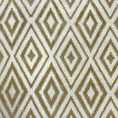 Waverly fabric in color Beige showcasing fabric zigzag diamond shaped velvet upholstery fabric.