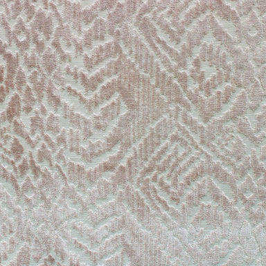 Zadig fabric in color Blush showcasing fabric all over cut velvet on linen look upholstery fabric.