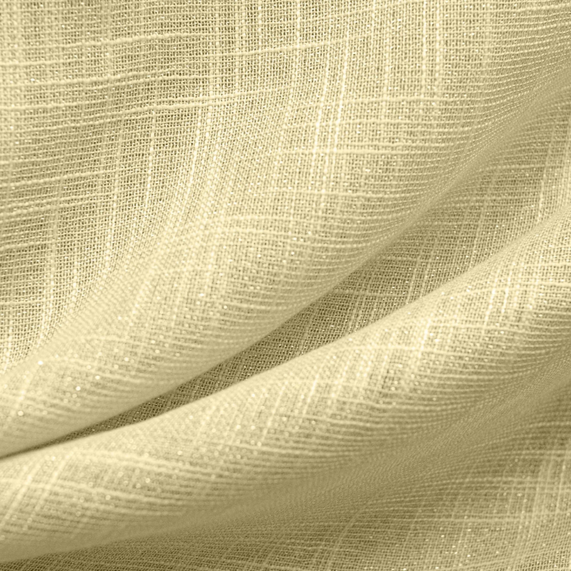Zeil fabric in color Cream showcasing fabric solid metallic thread sheer drapery & curtain fabric.