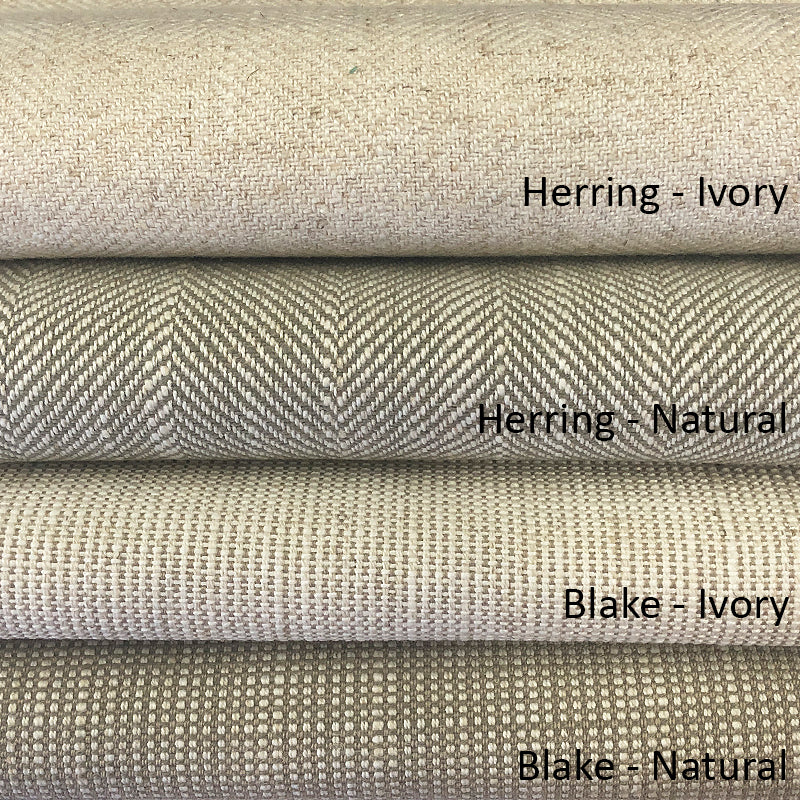 Herring Fabric | Herringbone Textured Linen Look Fabric | Drapery & Curtain Fabric