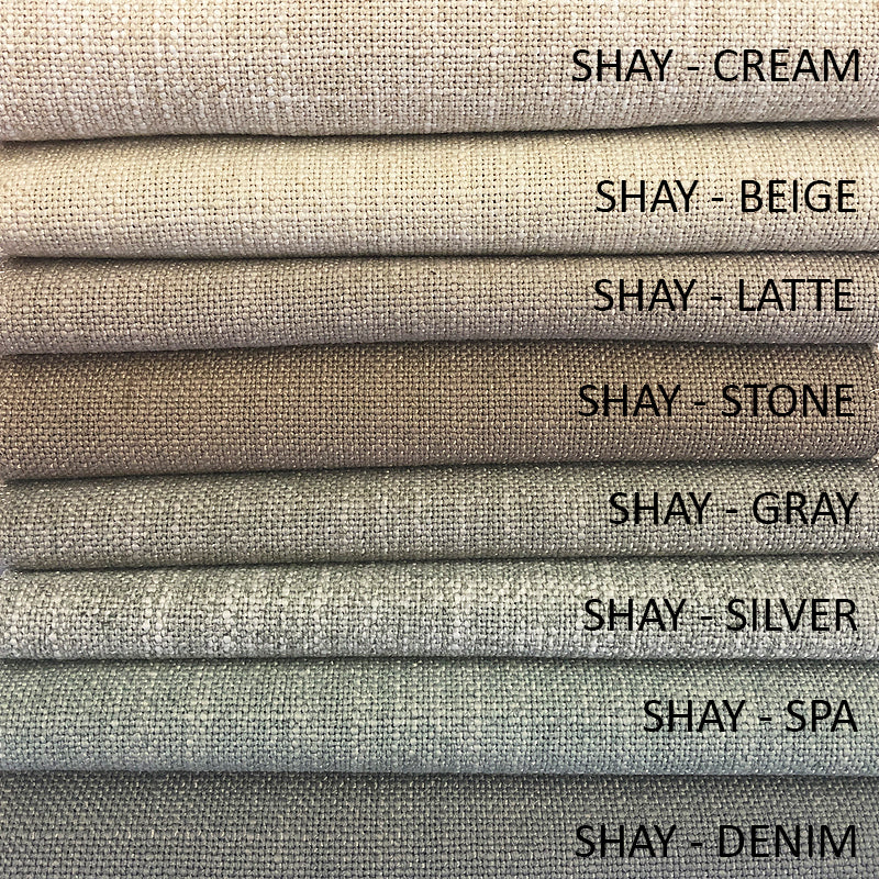 Shay Fabric | Solid Linen Blend Fabric | Upholstery Fabric
